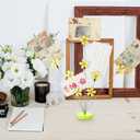 Tandefio Gift Card Tree Holder Clip, 8 Branch Multiple Money Family Photo Tree Christmas Card Holder with Clips Picture Frame Stand for Memo Note Wedding Photo Display Office Desk Decor(Yellow)