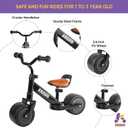 KRIDDO Baby Balance Bike Toys for 1-2 Year Old Boys Girls Gifts, Black, Medium