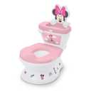 Bright Starts Disney Junior Minnie Mouse My Size Potty Training Toilet, Toddler Potty Chair with Flushing & Cheering Sounds, Removable Seat with Splash Guard & Handles, Ages 18+ Months, Up to 50 lbs