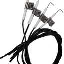 Durable Igniter Kit Ceramic Electrode with Ignitor Wire Replacement for Centro, Charbroil and Others Gas Grill Models, Set 4-Pcs, Install Easily