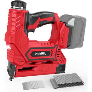 Cordless Brad Nailer 2-in-1 Compatible with Milwaukee 18V Battery, 5/8 to 1-1/4 Inch 18 Gauge Nail Gun with 2000 Nials for Wood Carpentry, Powered Electric, 2 Mode, Tool Only