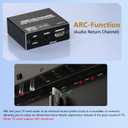HDMI ARC Audio Extractor, 4K@60Hz HDMI Audio Extractor Splitter, with Optical SPDIF & 3.5mm Output, TV to Optical Toslink SPDIF Stereo, Supports HDCP 2.2 DTS 5.1 for TV, Soundbar, Home Theater