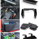 Savadicar 4 Pack Center Console Organizer, Interior Storage Accessories for 2011-2018 Jeep Wrangler JK JKU, Maximize in-car Space with ABS Storage Kits, Black