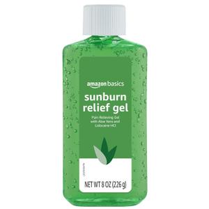 Amazon Basics Sunburn Relief Gel with Aloe Vera, 8 oz (Pack of 1) (Previously Solimo)