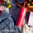 Simple Modern Classic Tumbler with Straw Lid | Insulated Iced Coffee Cup Reusable Stainless Steel Water Bottle Travel Mug | Gifts for Women Men Her Him | 24oz | Basil