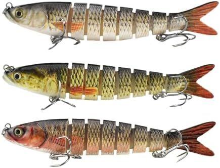 Pack of 2 UOZAZE Floating Swimbait Catfish Swimbait, Glide Bait for bass, Herring Lifelike Jointed swimbait for Bass Muskellunge Salmon Trout Walleye, Fast Sinking Bass Fishing Lure Pack of 2 UOZAZE Floating Swimbait Catfish Swimbait, Glide Bait for bass, Herring Lifelike Jointed swimbait for Bass Muskellunge Salmon Trout Walleye, Fast Sinking Bass Fishing Lure