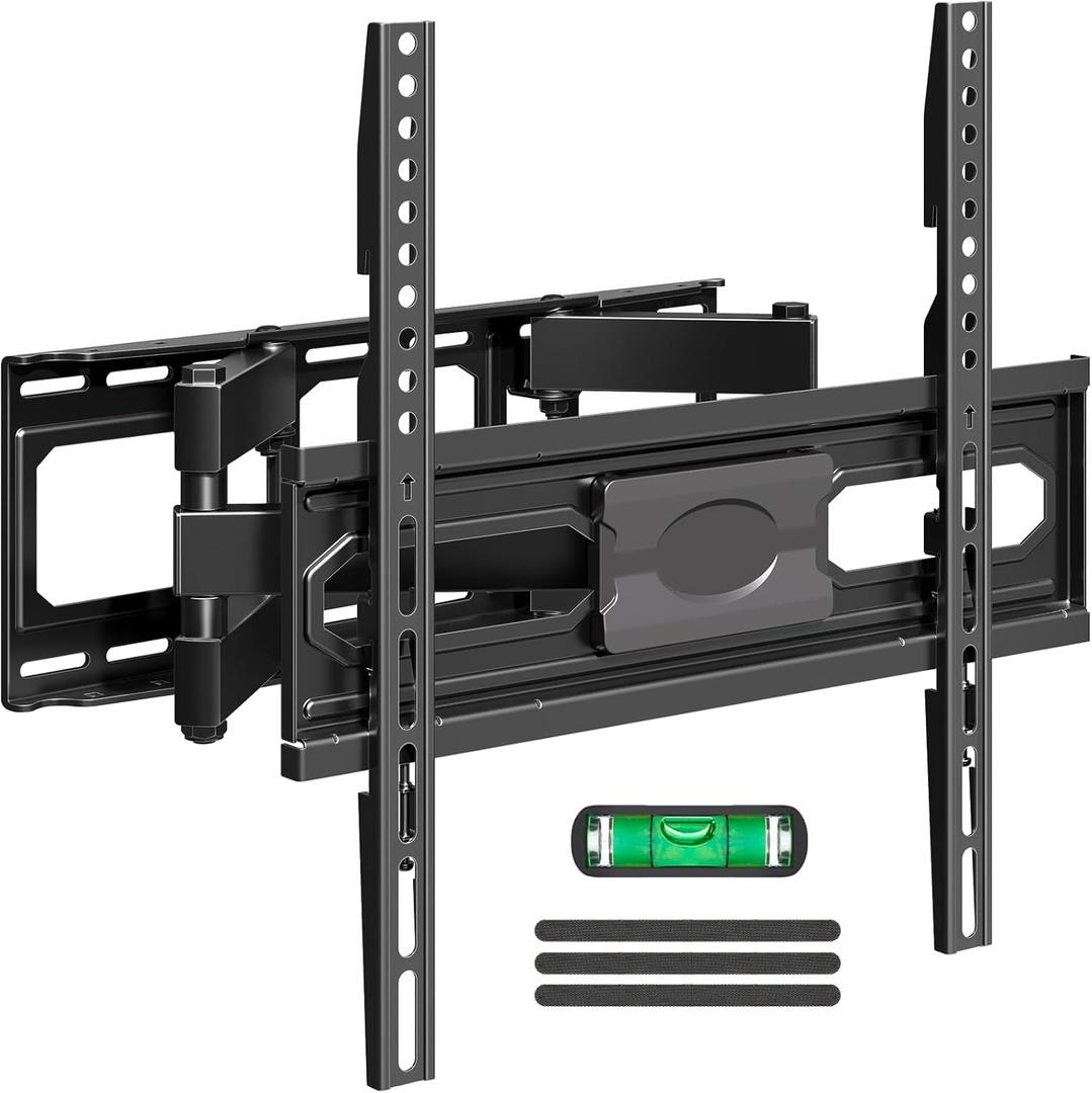 EconoMe TV Wall Mount for Most 32-65 inch Flat Screen/LED/4K TVs, TV Mount with Swivel and Tilt Articulating Dual Arms, Full Motion Wall Mount up to 16 Stud, Max VESA 400X400mm, up to 99lbs