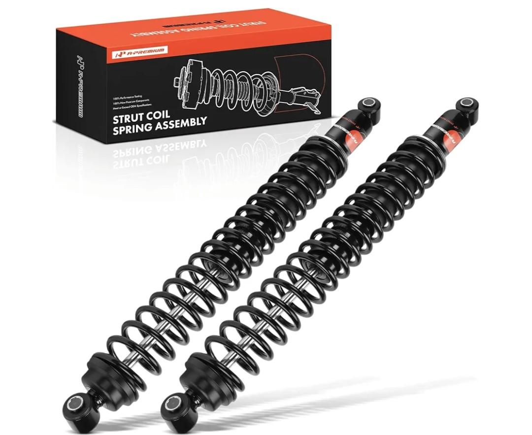 A-Premium Rear Towing Shocks Compatible with [4WD/AWD] Chevy & GMC - 1999-2006 Silverado 1500 & Sierra 1500, 2007 Classic - 2x Replacement Suspension Load Adjusting Shock Absorber Strut