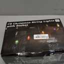 2 Pack Outdoor Christmas Decorations - Jumbo Xmas String Lights or Pathway Markers - Large Multicolored Bulbs Hanging Lights Waterproof Lawn Decoration for Holiday Home Tree Roof Yard Garden