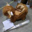 Baby Rocking Horse,Highlander Cattle Wooden Rocking Horse for Toddlers 1 Year Old Cute Cow Stuffed Plush Ride-on Toy Rocking Animal for Baby Boys and Girls Nursery/Child Christmas or Birthday Gift