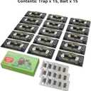 Roach Trap Cockroach Traps Killer Roach Indoor Sticky Glue Bait for Ants Spiders - Child & Pet Friendly  Pack of 15