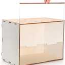 Wooden Diorama Box Large Display Case 14" x 8.7" x 10.6'' Wood Display Case Deep Shadow Box Frame with Transparent Lid for Collectibles Miniatures Dollhouse Figures