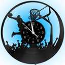 Basketball Sports Wall Clock,12 Inch Vinyl Record Clocks Home Art Decor Night Lamp 7-Color Luminous LED Wall Clock,Gifts to Sports Lovers/Basketball Fans/Men/boy.