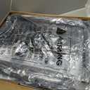 Furologee Nightstands Set of 2 Charging Station, End Tables with LED Lights, Nightstands with 2 Fabric Drawers and Shelves, Bedside Tables for Living Room/Bedroom,Rustic Brown