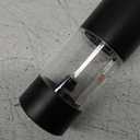 Electric Salt and Pepper Grinder Set Automatic Battery Pepper Mill Shakers Adjustable Coarseness Upgraded Larger Capacity with Led Home and Kitchen Appliances Christmas Gifts for Women (Black/Black)