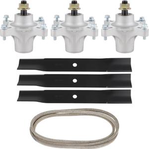 Deck Rebuild Kit Mower Deck Part Rebuild Kit for Toro 50 Timecutter SS5000 SS5035 SS5060 MX5000 MX5060 1 Drive Belt 3 Mower Blades 3 Spindle Assembly