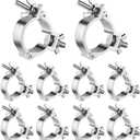 2 Inch Truss O Clamps, 10 Pack Olaalite Aluminum Stage Light Clamps for Truss, Heavy Duty 220LB LED Par Light Moving Head Lighting clamps, Fit for 48-52mm OD Tube/Pipe