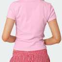 Beumissy Women's Casual Crewneck T-Shirts Basic Tees Short Sleeve Y2K Summer Tops(Grey,X-Large)