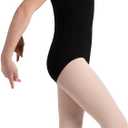 Capezio girls Cotton Short Sleeve athletic leotards, Black, 12 14 US