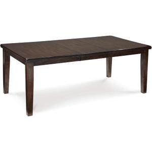 Signature Design by Ashley Haddigan Traditional Rectangular Dining Extension Table, Seats up to 8, Dark Brown