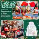 Civaner 40 Sets Christmas Mini Resin Snowman Figures with Lucky Tiny Snowman Inspirational Cards Employee Appreciation Gifts Holiday Winter Gift for Coworker Staff Xmas Party Favors Decoration