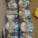 HTF Pack of 10 Baby Shower Decorations Wood Tealight Candle Holder, Gender Reveal Favors, Babyshower Wood Candle Holders (BS-Blue, Light Brown)