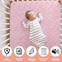 Waterproof Crib Mattress Protector: 2-Pack Quilted Toddler Mattress Pad Sheets - Soft Fitted Covers for Standard Baby Crib
