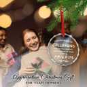 Colleagues Christmas Glass Ornament - Colleague to Friend Ornaments for Work Teams, Besties, Coworkers, Men, Women - Chance Made Us Colleagues Crystal Keepsake