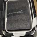 Ceramic Baking Dish Set of 3, Casserole Dishes for Oven, Square Porcelain Bakeware Set with Handles, Lasagna Baking Pan for Cooking, Perfect for Baking and Serving, Housewarming, Halloween, Thanksgiving, Christmas, New Year-Reactive White