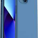 ORNARTO Shockproof Liquid Silicone Designed for iPhone 13 Case Gel Rubber Anti-Shock Cover Case Drop Protection 6.1inch-Blue