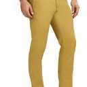 Izod Men's American Chino Flat Front Straight Fit Pant (36W x 34L, Khaki)