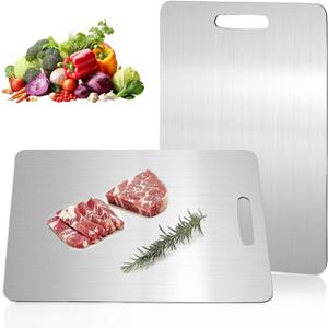 Katuchef Titanium Cutting Boards set Double Sided Non Toxic Titanware Chopping Board,Durable Dishwasher Safe Cutting Boards(1PC-XL-11x15.5In)