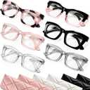 CCVOO 3.0 Style Reading Glasses for Women, Stylish Eyeglasses, Blue Light Readers for Women, Cheaters, (A1 Mix)