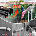 ZMTECH Flag Poles for Outside House Residential or Commerical, 1 Inch Tangle Free Flag Pole Kit for American Flag (Black-Light, 7FT)
