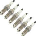 ECCPP Spark Plug Platinum Iridium Fit for 2013-2015 for Acura for ILX 1.5L/L4,2008-2009 for BMW for 128i 3.0L/L6 Replacement for 6619,LFR6AIX-11 (6 Spark Plugs)