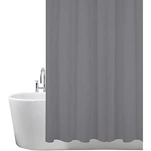 Shower Curtain for Bathroom, Water Repellant Fabric, 36"x71", Gray