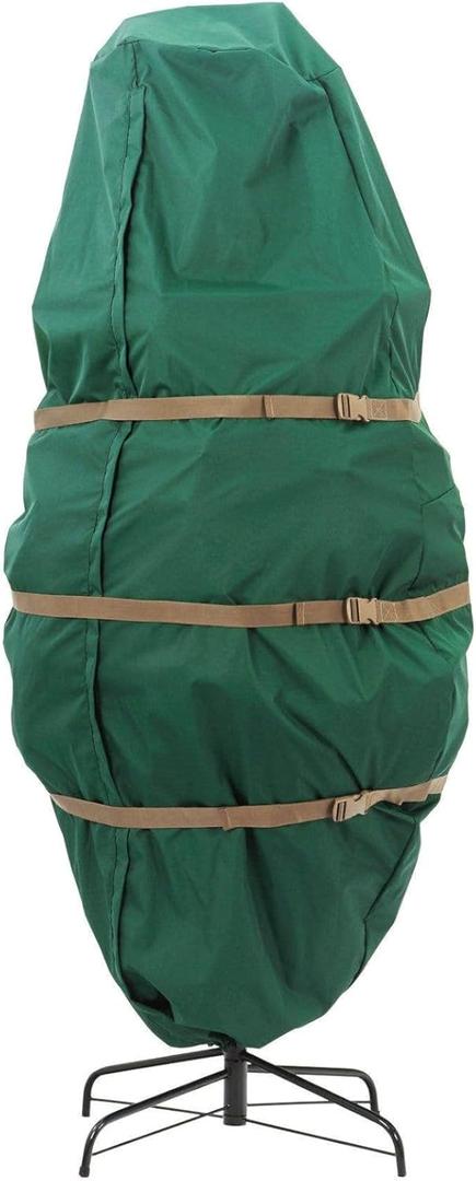 Covermates Keepsakes Upright Christmas Tree Storage Bag  Heavy-Duty Holiday Closet Cover Trees  Durable 300D Polyester with Cinch Straps & Zipper Access  Christmas Tree Bags Storage, Green (45W x 94H)