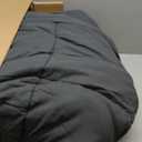 Oversized King Plus Comforter 128''x120'' - Extra Large Cooling All Seasons Down Alternative Lightweight Quilted Duvet Insert with Corner Tabs - Dark Grey