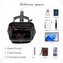 OLD TREND Genuine Leather Backpack Purse for Women Casual Daypack Small Business Casual Fashion Backpack for Women (Black)