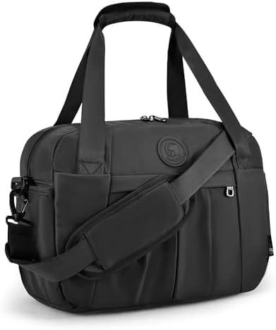 Nixjoro Small Duffle Bag 40x30x15 cm Personal Item Bag Gym Bag with Wet Pocket 16x12x6 inch Carry on Duffel Bag,Black