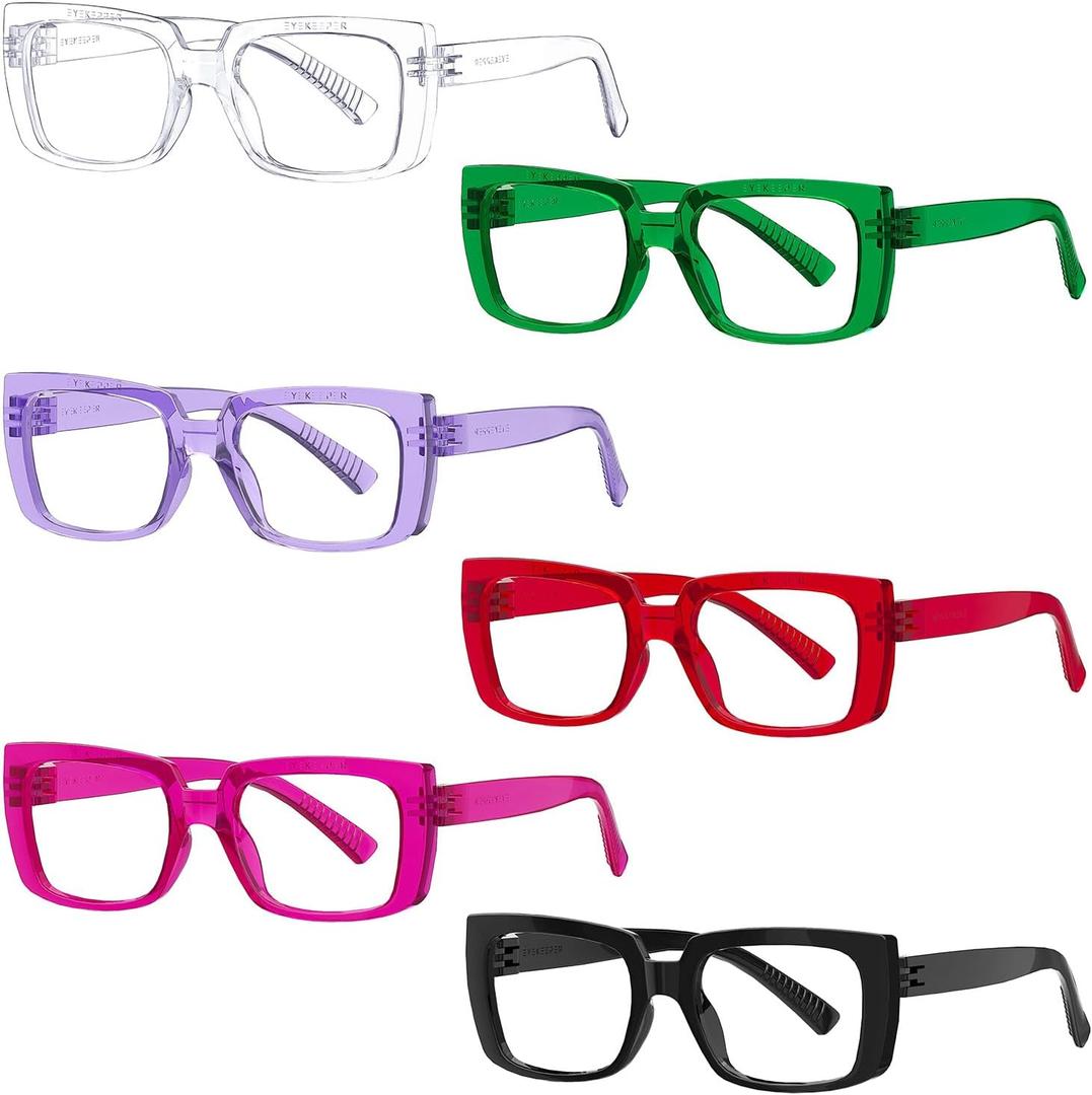 Eyekepper Metalless Screwless Spring Hinge Reading Glasses for Women - 6 Pack Durable Ladies Readers +2.50 (6 Pack Mix Color-nr9107)
