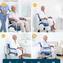 Bedside Commode Chair with Wheels, 3-1 Shower Wheelchair for Senior
Shower Chair with Wheels for Elderly, Adults, Handicap Disabled , Aluminum, 400 LBS Capacity, 4 Locking Casters, 1 Bucket