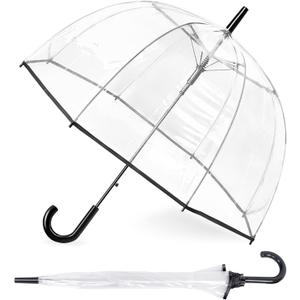 RONIARE Clear Bubble Umbrellas for Rain Large Windproof Dome Umbrella for Weddings,Prom, Graduation and Outdoor Events for Men and Women