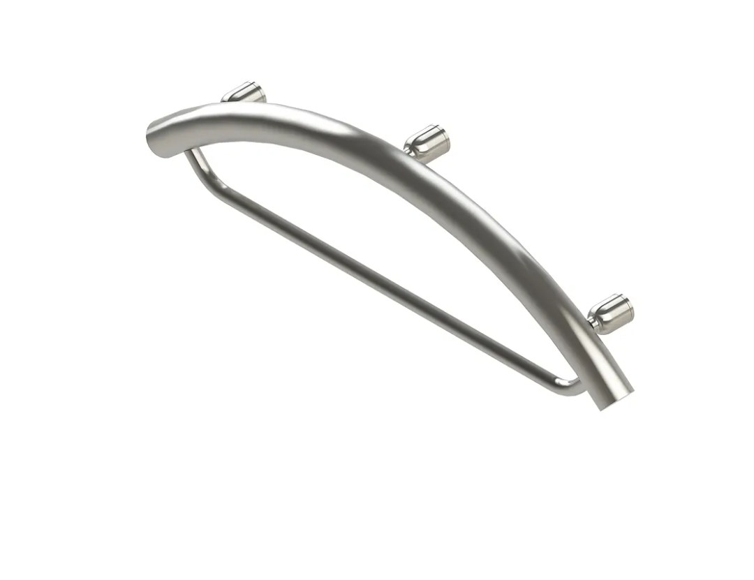 Invisia 2-in-1 Towel Bar with Integrated Grab Bar: 24", Brushed Stainless