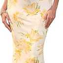 Women's Summer Floral Bodycon Maxi Dress Sexy V Neck Spaghetti Strap Lace Wedding Guest Party Casual Long Dresses, Size -XS