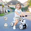 YGJT Baby Balance Bike Toys for 1 Year Old, Birthday Gifts for Boys and Girls, Silent Wheels & Non-Pedal Baby Walker Riding Toys for 10-36 Months Toddlers, Kids First Bike Gifts Spotty Dog, Kid Age 10 to 36 months