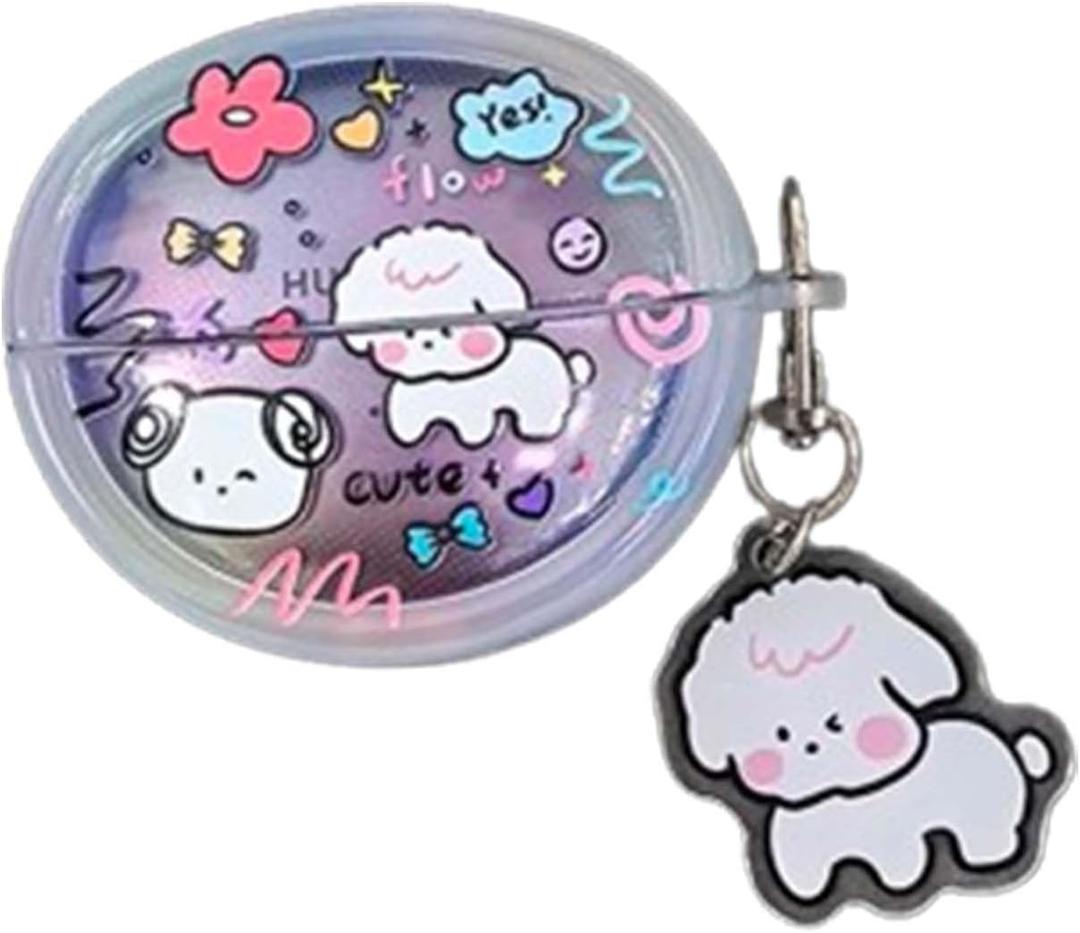 for Huawei Freeclip Earphone Case, Interesting Cute Gradient Cotton Puppy Pattern, Wireless Bluetooth Headset Protective Cover for Women Girls
