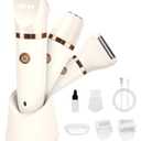 Ufree Bikini Trimmer Electric Razors for Women, Rechargeable Pubic Hair Trimmer Electric Shaver for Legs Body Hair, Bikini Shaver IPX7 Waterproof, White