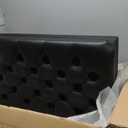 Genuine Leather Duet Piano Bench with Storage,Adjustable Heavy Duty Wooden Double Keyboard Seat XHJ-11G(Black)