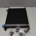 30 Row 10AN AN10 Aluminum Engine Transmission Oil Cooler Kit Stacked Plate With 6AN 8AN Adapter Universal Engine Transmission British Radiator Black